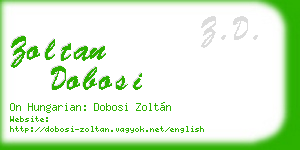 zoltan dobosi business card